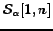 ${\cal S}_\alpha [1,n]$