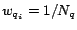 $w_{q_i} = 1/N_q$