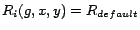 $R_i(g,x,y) = R_{default}$