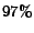 $97\%$
