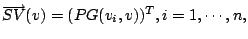 $ \overrightarrow{SV}(v) = ( PG(v_i,v) )^{T}, i = 1, \cdots, n, $