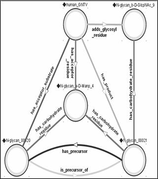 GlycO representation of a step in the
N-Glycan biosynthesis pathway.