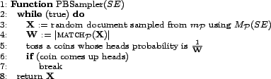 \begin{figure} \begin{center} \small \begin{tabular}{l}  1: \textbf{Functio... ...  8:   return $\mathbf{X}$ \ \end{tabular} \end{center} \end{figure}