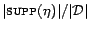 $ \vert\textsc{supp}(\eta)\vert/\vert\CD \vert$