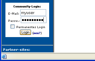 Geizhals Login Page