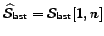 $\widehat{{\cal S}}_{{\sf last}}= {\cal S}_{\sf last}[1,n]$