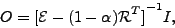 \begin{displaymath}\begin{small} O = {[\mathcal{E} - {(1-\alpha)\mathcal{R}}^{T}]}^{-1} I, \end{small}\end{displaymath}