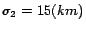 $\sigma_2 = 15(km)$