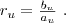 r_{u}= \frac{b_{u}}{a_{u}}\ .