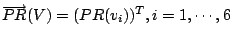 $\overrightarrow{PR}(V) = (PR(v_i))^{T}, i=1,\cdots, 6$