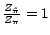 $\frac{Z_{\hat{\pi}}}{Z_\pi} = 1$