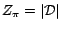 $Z_\pi = \vert{\cal{D}}\vert$