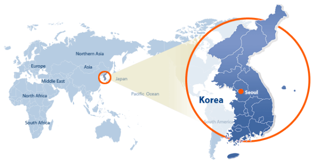 map korea