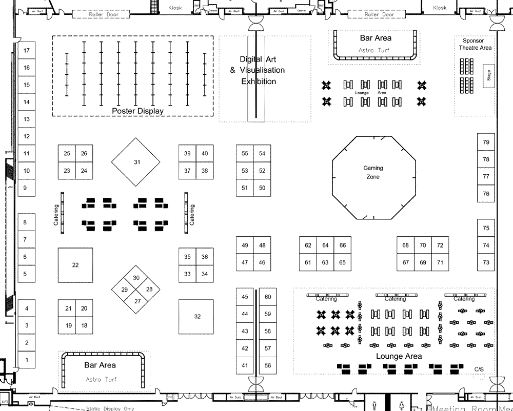 Expo layout diagram for WWW2017 Perth